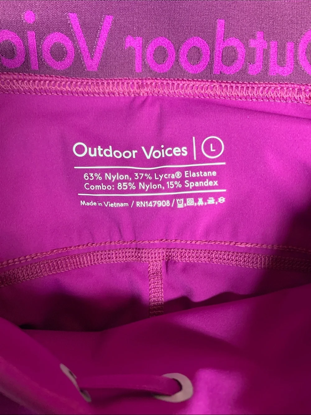 NEW Outdoor Voices Snack Pack Grape High-Rise Active Shorts Size L - Picture 4 of 8